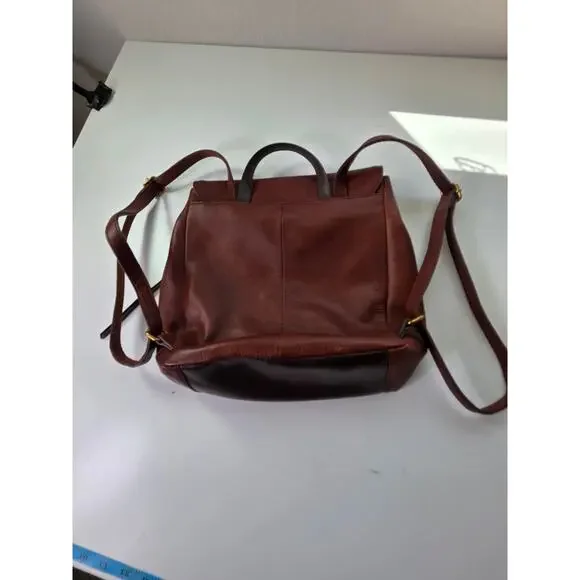 FOSSIL Claire Brown Brandy Convertible Leather Medium Backpack - Picture 2 of 9